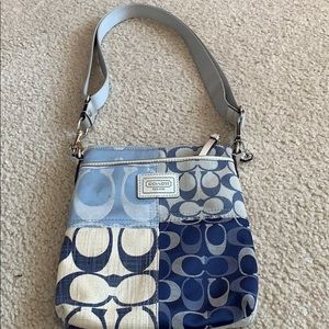 Blue coach satchel